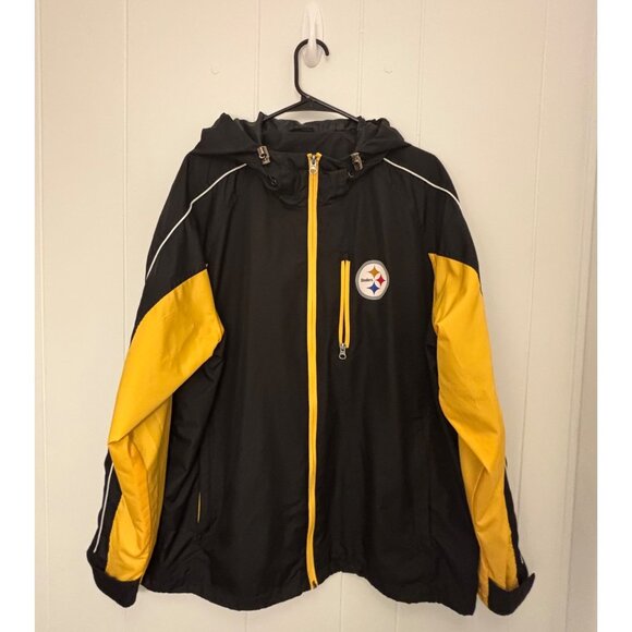 NFL Other - Official NFL Men’s XL Pittsburgh Steeler’s Jacket Hooded Football Windbreaker